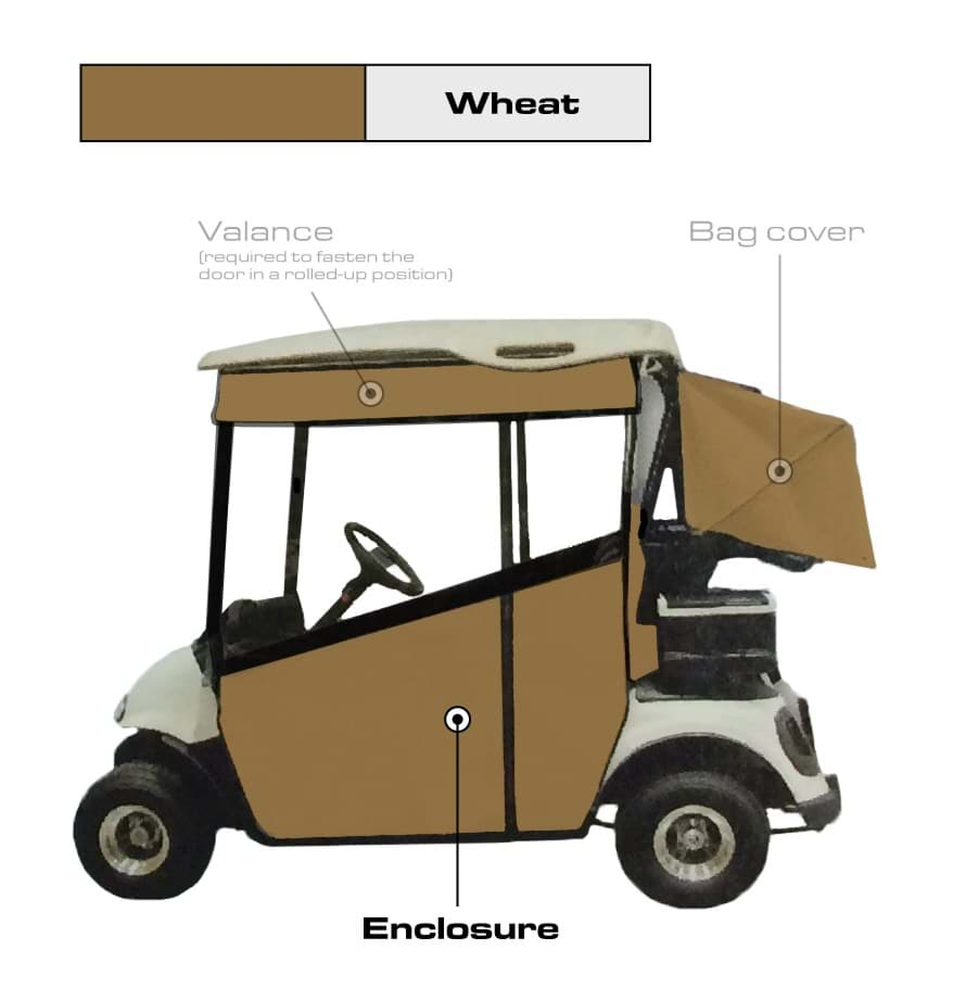 Picture of 3-sided track style enclosure, TXT, Wheat