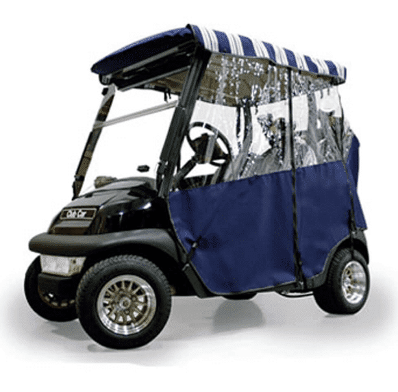 Picture of 3-sided enclosure over-the-top Sunbrella, Captain Navy / Natural Classic